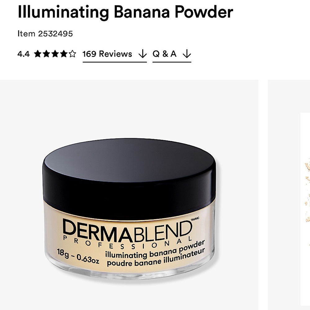 Dermablend Illuminating Banana Powder FULL SIZE 🍌✨